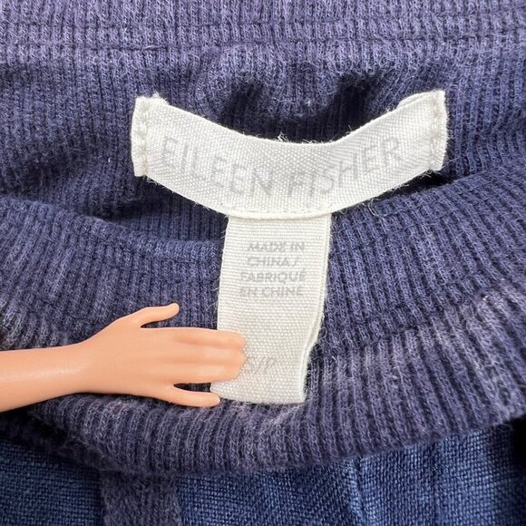 Eileen Fisher Organic cotton drawstring waist Denim Slouchy Ankle Pant Womens Si - Picture 4 of 10